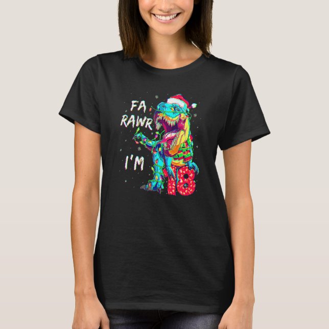 Camiseta 18 Years Old Fa Rawr I'm 18 Dinosaur 18th Birthday (Frente)
