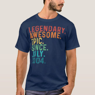 Camiseta 18 Years Old Funny Awesome Since July 2004 18th Bi