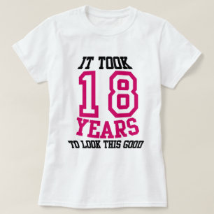 Camiseta 18o TSHIRT do aniversário