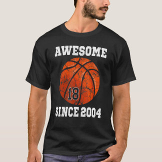 Camiseta 18th Birthday Basketball Player 18 Years Old Vinta