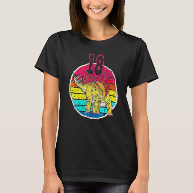 Camiseta 18th Birthday I Stegosaurus Stenops I Family Match (Frente)