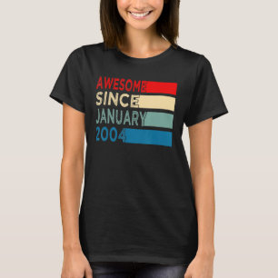 Camiseta 19º Aniversário 19 Anos Espetacular Desde Janeiro