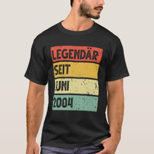 Camiseta 19º Aniversário 19 anos lendário desde 20 de junho