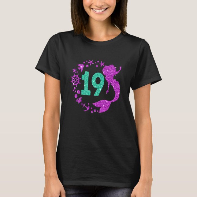 Camiseta 19º aniversário da Sereia com 19 anos (Frente)