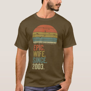 Camiseta 19º aniversário do casamento Mulher: Esposa épica