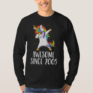 Camiseta 19º aniversário do Unicorn Dab Incrível desde 2003