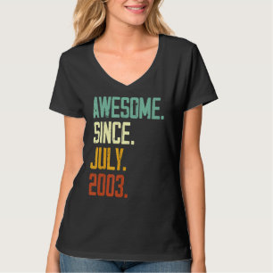 Camiseta 19º Aniversário Impressionante Desde Julho De 2003