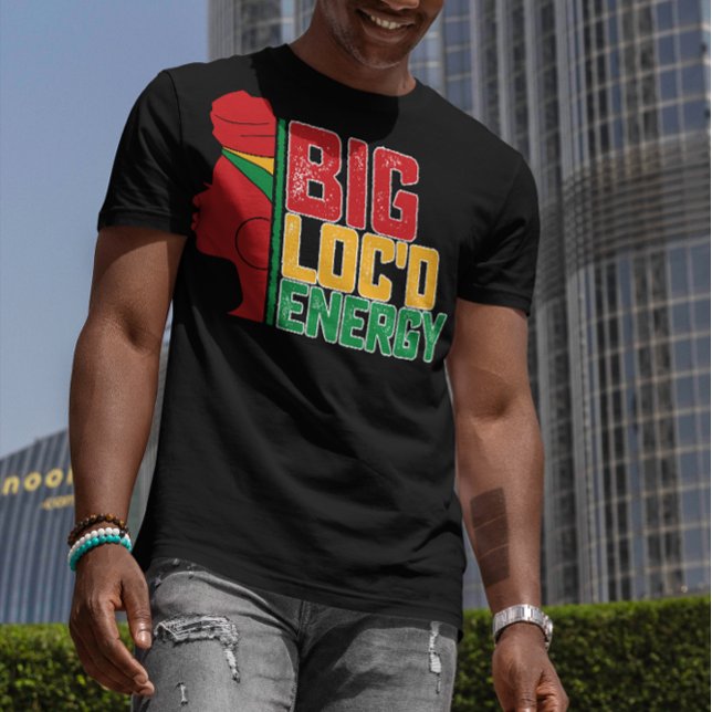 Camiseta 19º Big Loc Energy Black Freedom (Criador carregado)