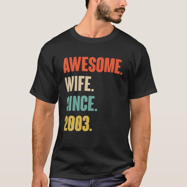 Camiseta 19º Presente De Aniversário Para Sua Esposa Incrív (Frente)