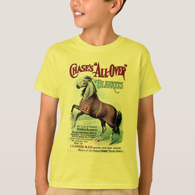 Camiseta 19ºC. Cobertores de Cavalo de Chase (Frente)