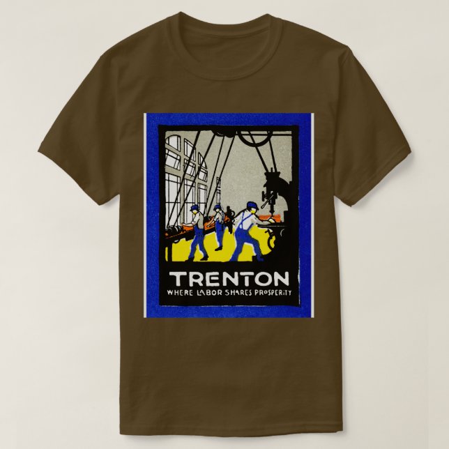 Camiseta 1915 Trenton New Jersey (Frente do Design)