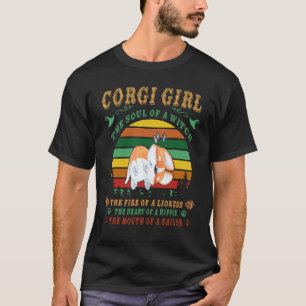 Camiseta 191 Garota Corgi Bruxa Leoa Hippie Marinheiro