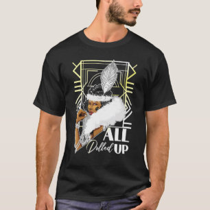 Camiseta 1920 Flapper Girl Deu Uma Olhada No Torneio