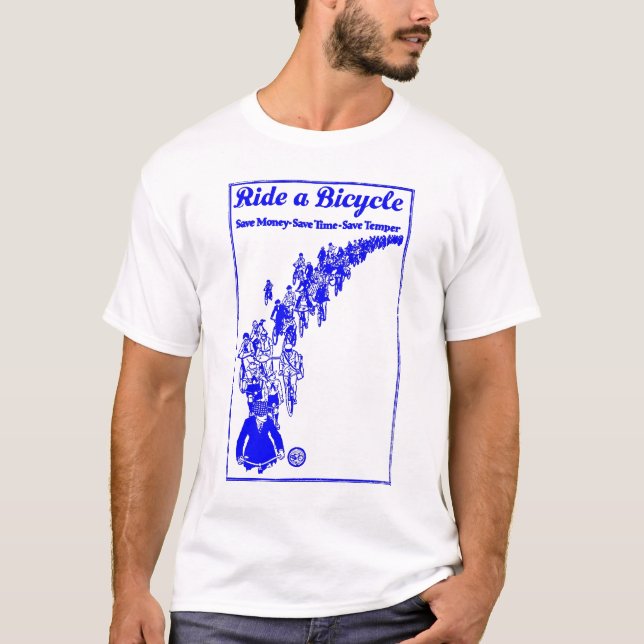 Camiseta 1921 bicicletas azuis (Frente)
