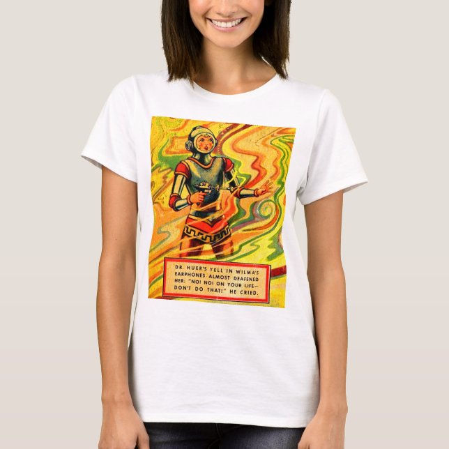 Camiseta 1930 Buck Rogers em quadrinhos Wilma Deering (Frente)