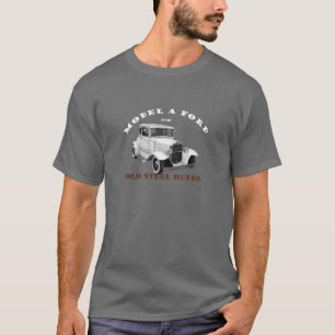 Camiseta 1930 Modelo A. Carro vintage branco. Hotrod.1930.