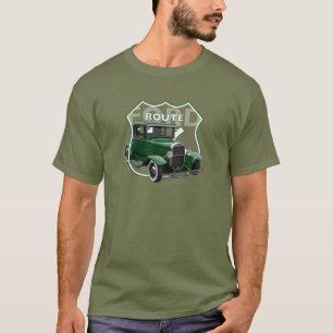 Camiseta 1930 Modelo A. Roda direta verde clássica66 T-shi