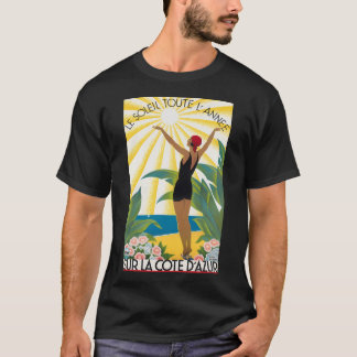 Camiseta 1931 Sur La Cote D'Azur France Travel Poster