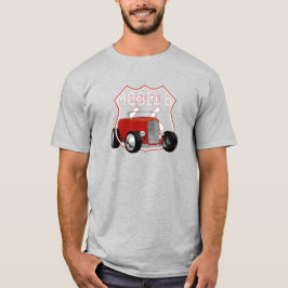 Camiseta 1932 Modelo B Hotrod.
Red Hotrod. Rota 66.