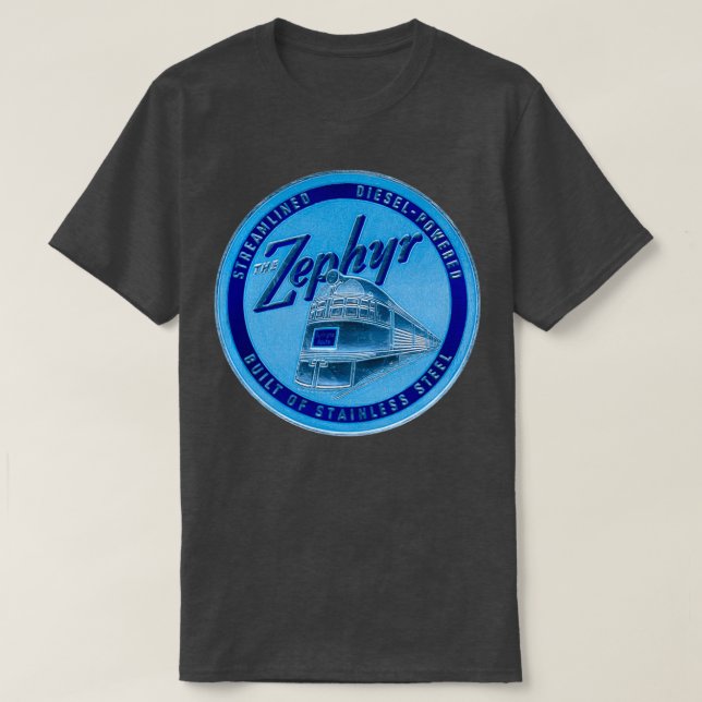 Camiseta 1934 O comboio de passageiros Zephyr 1 (Frente do Design)