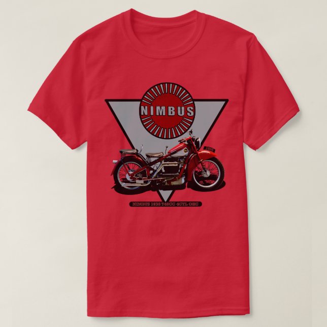 Camiseta 1936 Motociclo Nimbus 750 cc 4CYL OHC (Frente do Design)