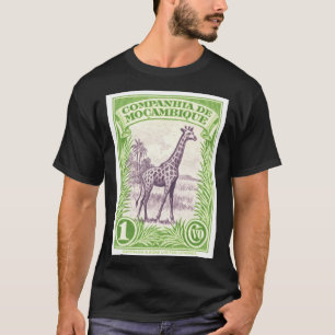 Camiseta 1937 Mozambique Giraffe Postage Stamp