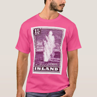 Camiseta 1938 Islândia Geysir Postage Stamp