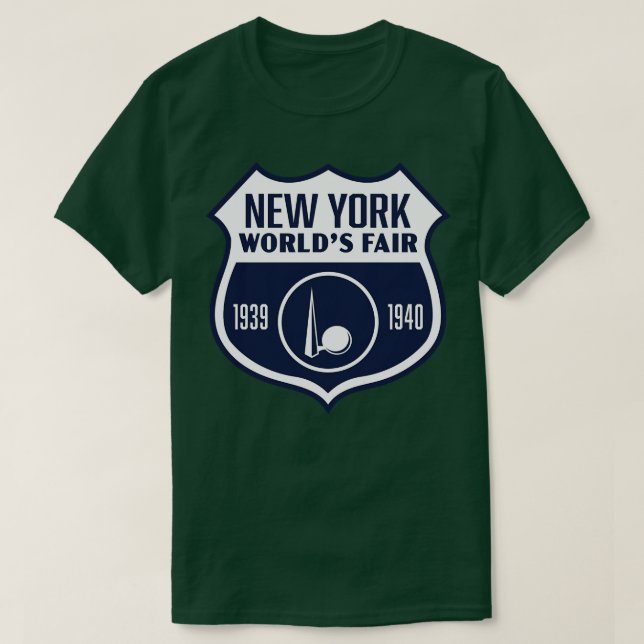 Camiseta 193940 New York World Fair Retro Shield White em (Frente do Design)