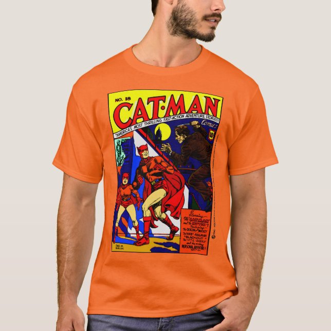 Camiseta 1940's Cat-Man Comic T-Shirt (Frente)