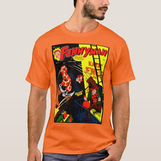 Camiseta 1940's 'FUNNYMAN' Comic T-Shirt (Frente)