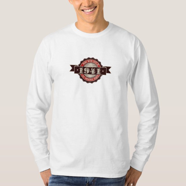 Camiseta 1941 fez com amor | todas as peças originais (Frente)