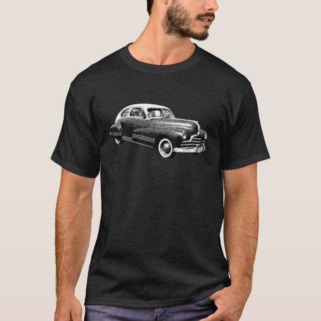Camiseta 1947 Pontiac Streamliner Black and White (Frente)
