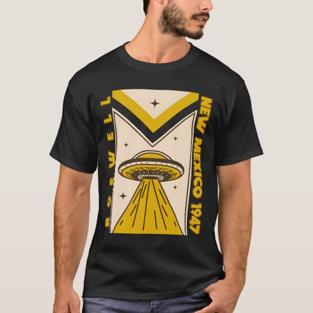 Camiseta 1947 Roswell New Mexico Ufo Nerd Geek (Frente)