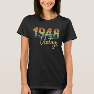 Camiseta 1948 Todas as Peças Originais B Dia Vintage Retro
