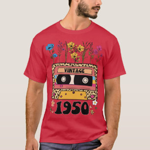 Camiseta 1950 Aniversário, Dia de Aniversário, Fofo de Vint