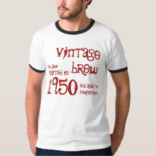 Camiseta 1950 campainha da fermentação do vintage do ano