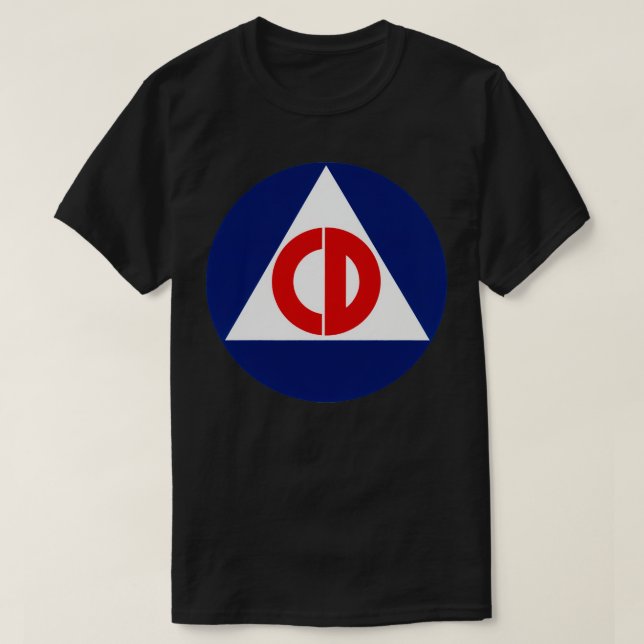Camiseta 1950 Defesa Civil (Frente do Design)