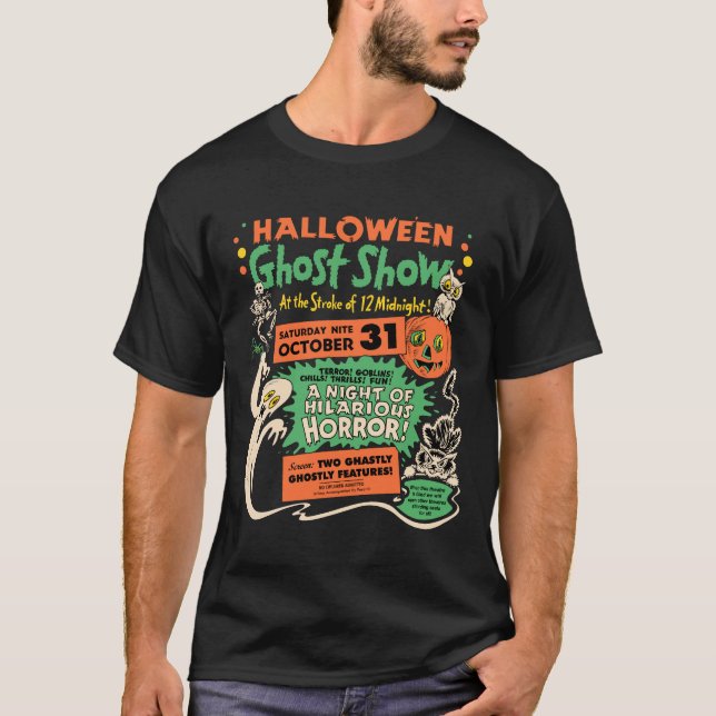 Camiseta 1950 Halloween Ghost Show (Frente)