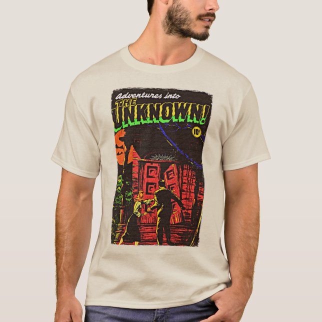 Camiseta 1950's Adventures into the UNKNOWN! (Frente)