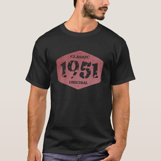 Camiseta 1951 74 Anos Antiga Edição Limitada Original (Frente)