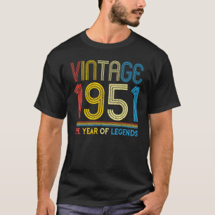 Camiseta 1951. Vintage 1951 Aniversário do Nascer de Legend