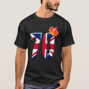 Camiseta 1952 2022 70 Aniversário do Jubo Platinum da Rainh