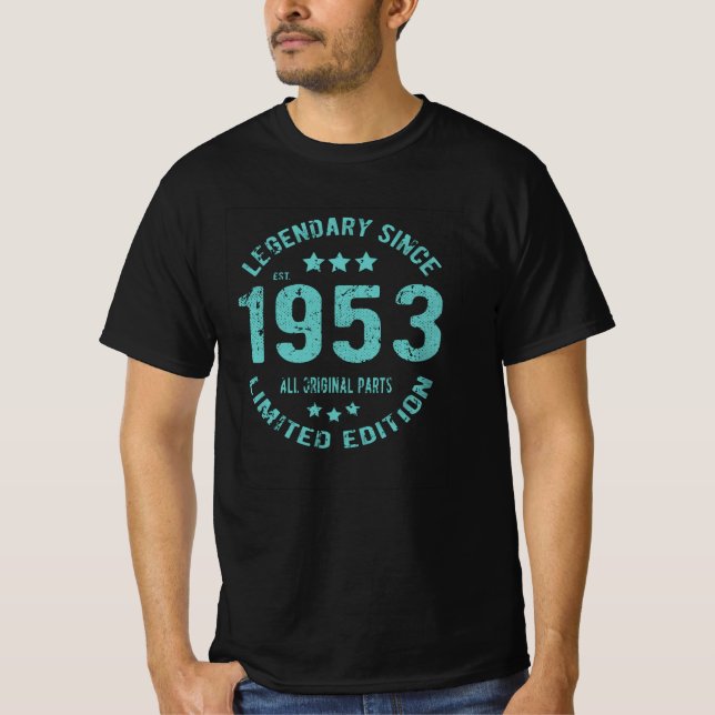 Camiseta 1953 Vintage Aniversário (Frente)