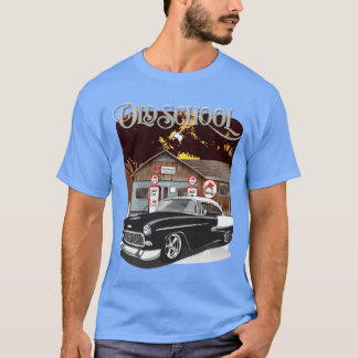 Camiseta 1955 55 chevys bel air clássico muscle car vintage