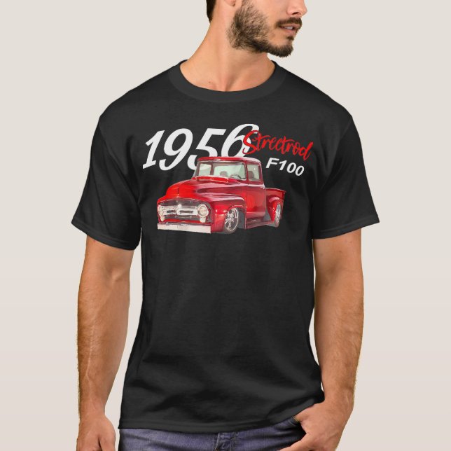 Camiseta 1956 F100 Streetrod Pickup Vintage Pick Up (Frente)