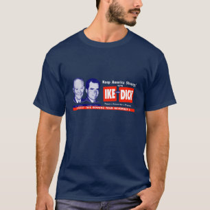 Camiseta 1956 voto Ike e pau