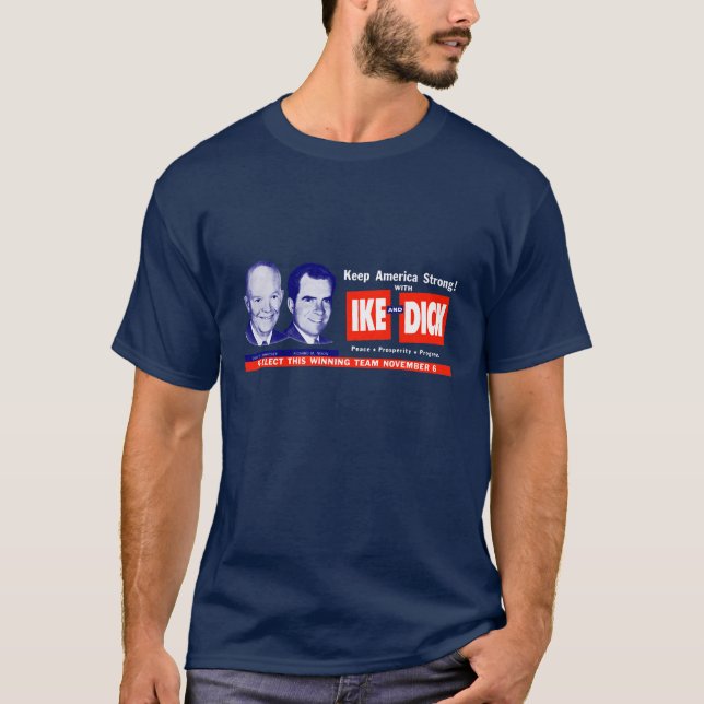 Camiseta 1956 voto Ike e pau (Frente)