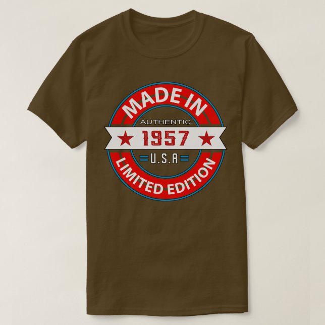Camiseta 1957 66 anos (Frente do Design)