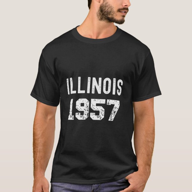 Camiseta 1957 Illinois Year State Tourist Memories (Frente)
