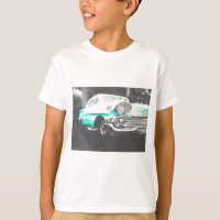 1958 chevy impala azul brilhante carro clássico